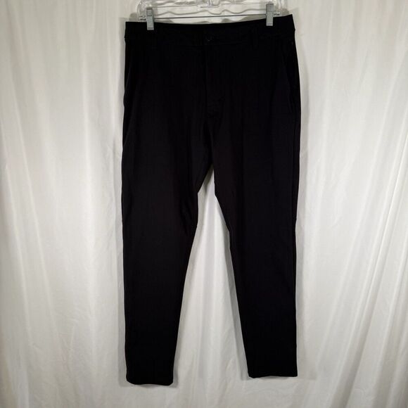 lululemon athletica Other - Lululemon Pants Men's 31 Solid Black Pockets Zip Pocket Button Zip Active
